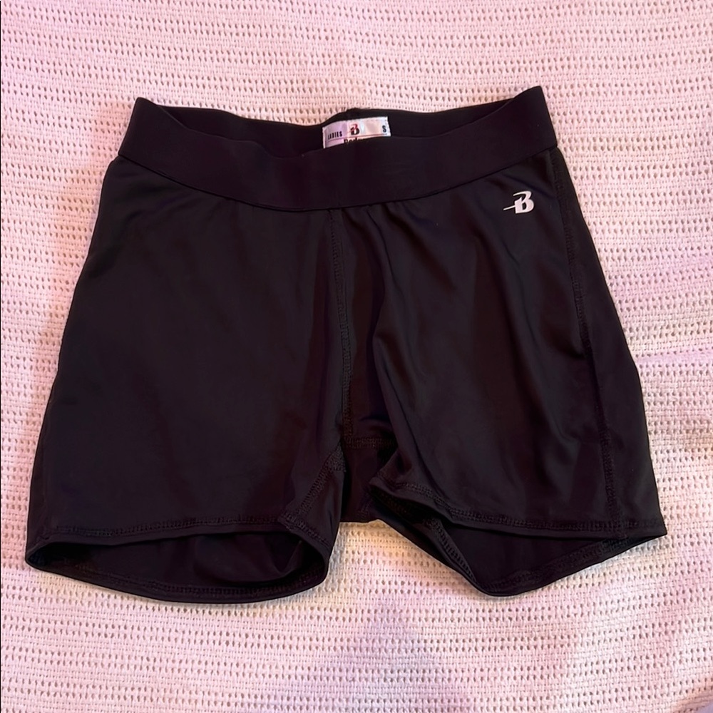 Black High-Waisted Bike Shorts